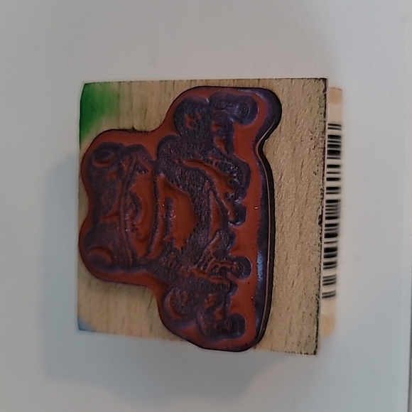 Inkadinkado Frog Wooden Rubber Stamp - Picture 2 of 2